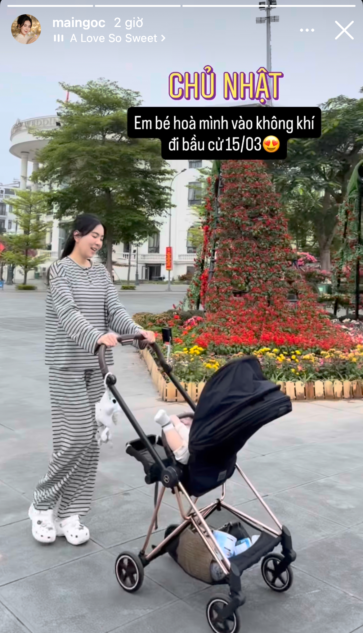 Khuôn viên tòa nhà ở Bắc Ninh mà Mai Ngọc đang sống cùng gia đình (Ảnh chụp màn hình)