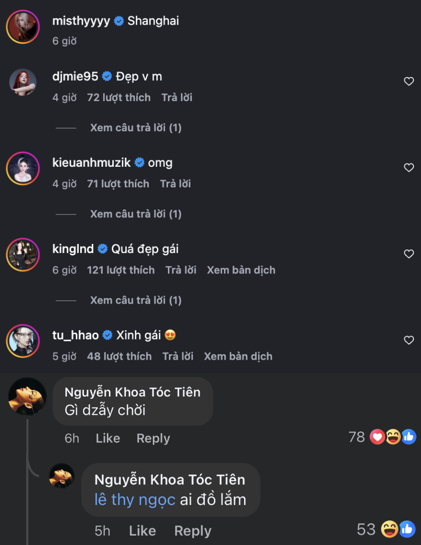 Hội chị em dành nhiều lời có cánh cho nhan sắc của Misthy hiện tại (Ảnh chụp màn hình). 