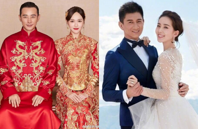 Dân tình xứ Trung đang bàn tán xôn xao trước thông tin cuộc hôn nhân của Đường Yên - La Tấn, Lưu Thi Thi - Ngô Kỳ Long gặp khủng hoảng. Ảnh: Sina.