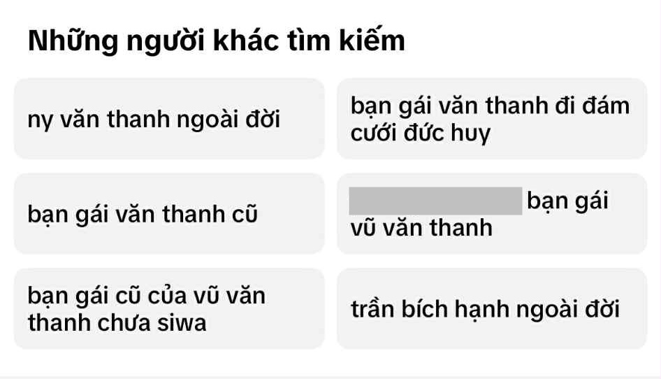 Các tìm kiếm liên quan đến Bích Hạnh trên TikTok (Ảnh chụp màn hình)
