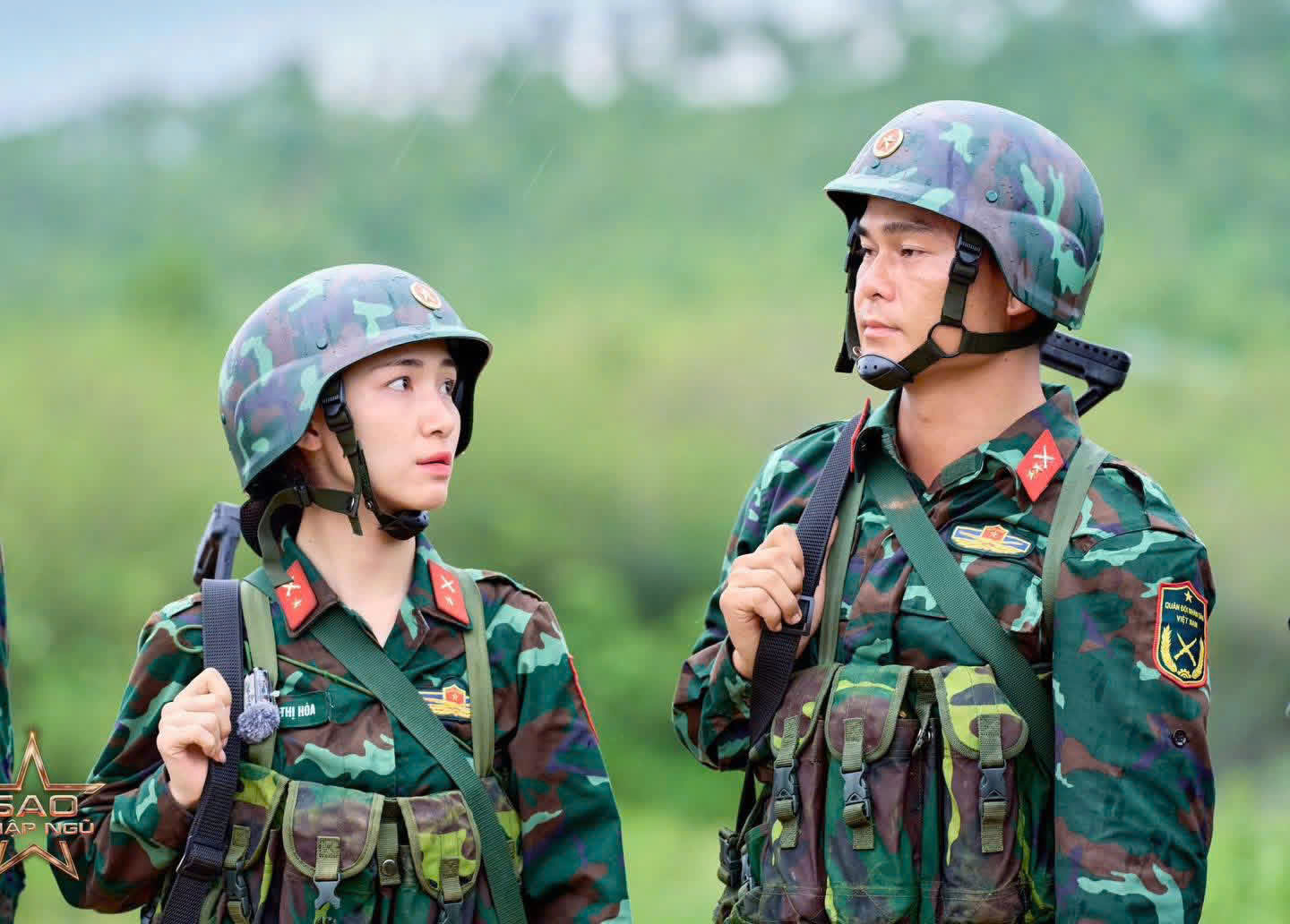 Cả hai bén duyên sau khi cùng tham gia chương trình Sao nhập ngũ. Ảnh: Sao nhập ngũ