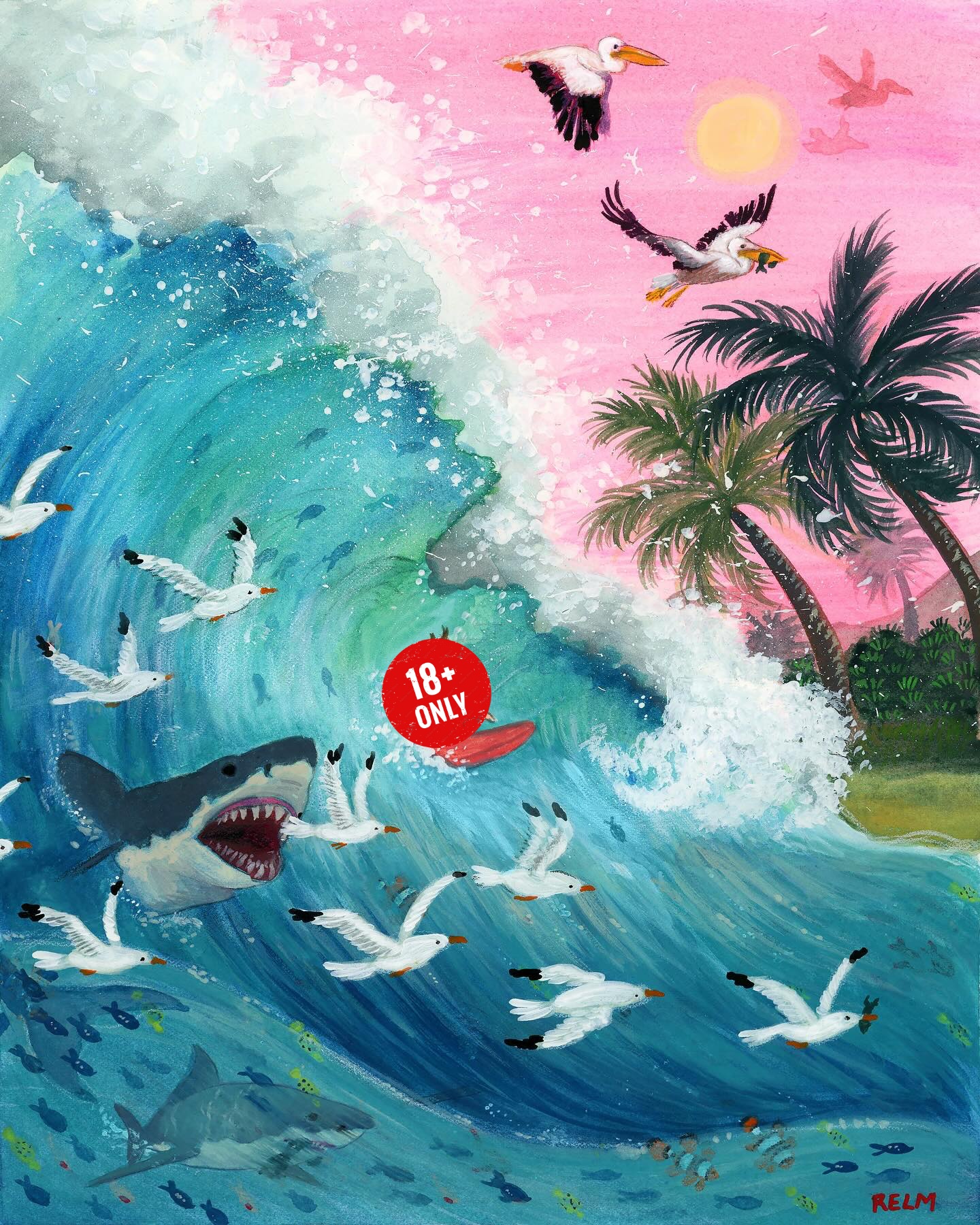 Một số bức tranh thường được sử dụng trong trend này (Ảnh: @relmartist)