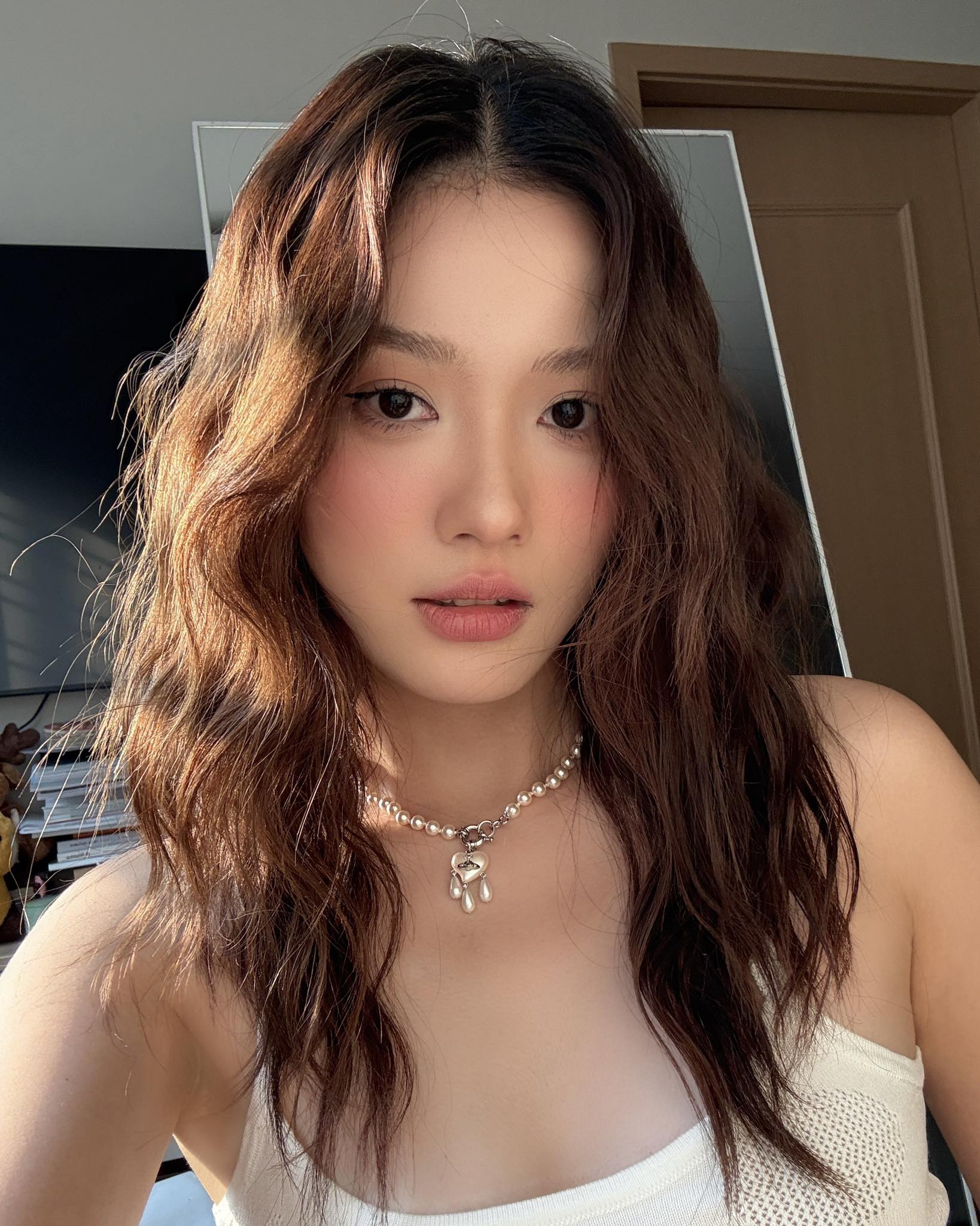 Vẻ ngoài xinh xắn, đáng yêu của cô gái được cho là người yêu hiện tại của Song Luân (ảnh: FBNV)