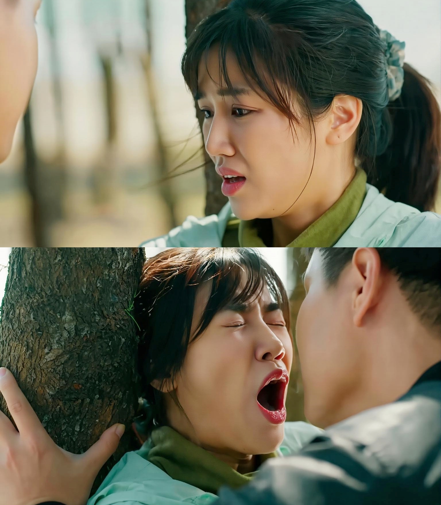 Trước đó, cô cũng gây sốt với cảnh hôn hơn 3 triệu lượt xem vì quá hài hước, đáng yêu