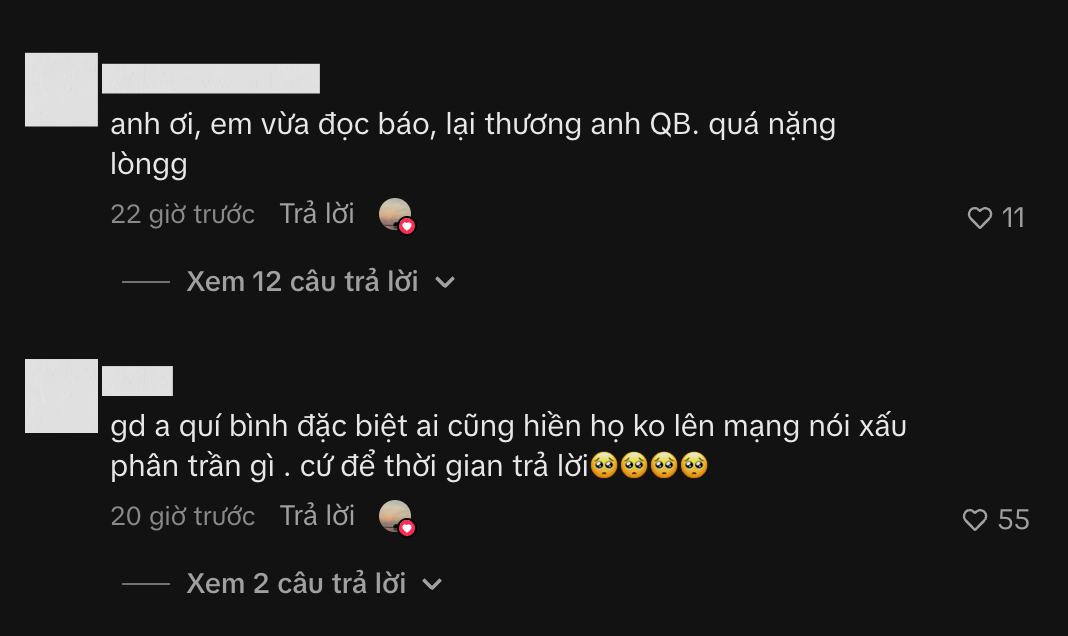 Phản ứng của em trai Quý Bình trên mạng xã hội thêm gây chú ý