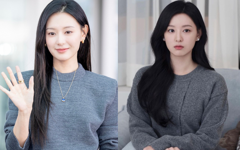 Ở đời thực, Kim Ji Won sử dụng nhiều trang sức hơn, nhưng tóc tai và makeup của nữ diễn viên lại mang tinh thần tối giản. (Nguồn: Instagram)
