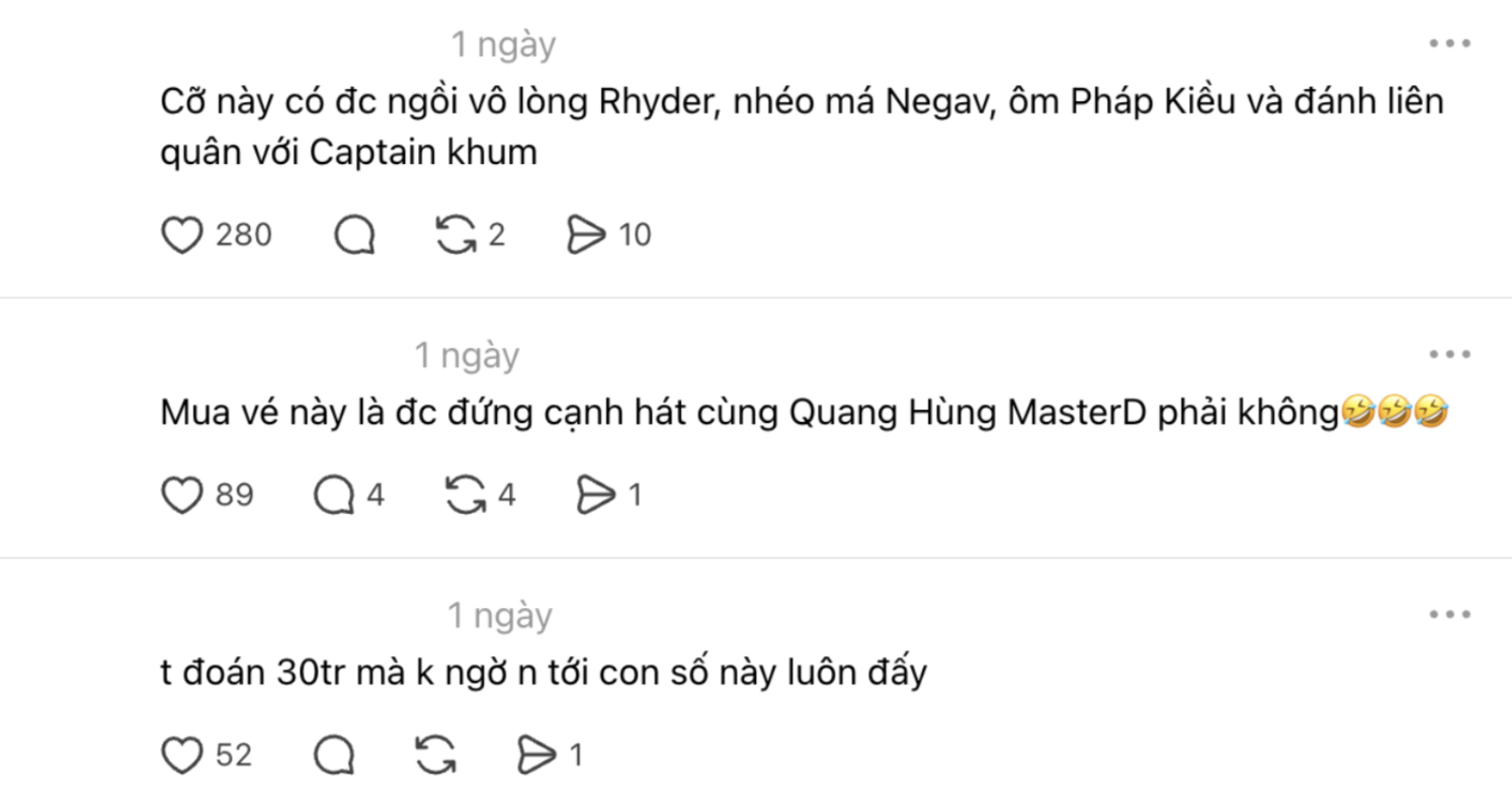 Mức giá 50 triệu đồng cho hạng vé PRESIDENT khiến cộng đồng mạng dậy sóng