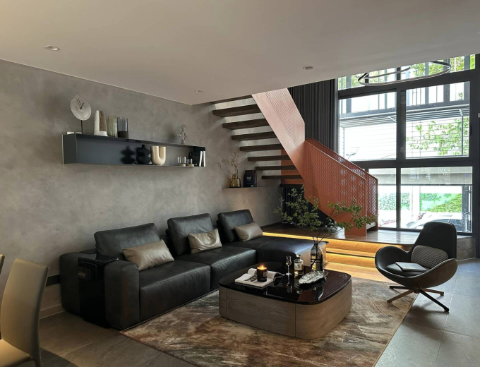 Không gian phòng khách tầng 1