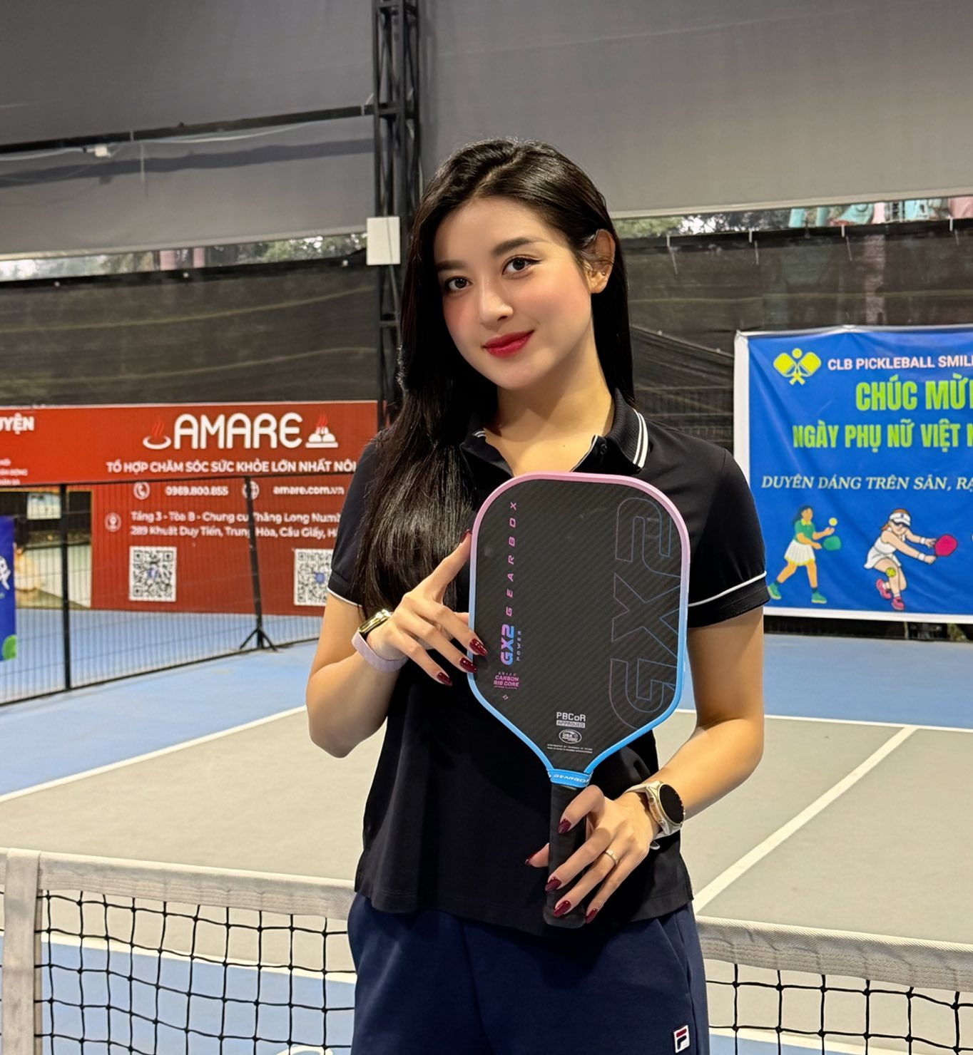 Á hậu Huyền My gặp tai nạn khi chơi pickleball