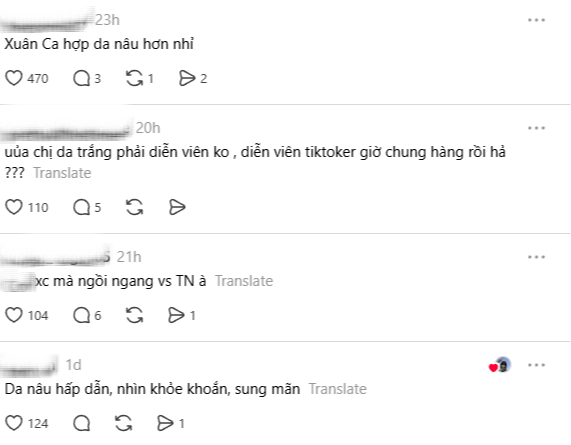 Tuy nhiên netizen cũng không phủ nhận việc Xuân Ca khá hợp với tông da nâu khoẻ khoắn này. 