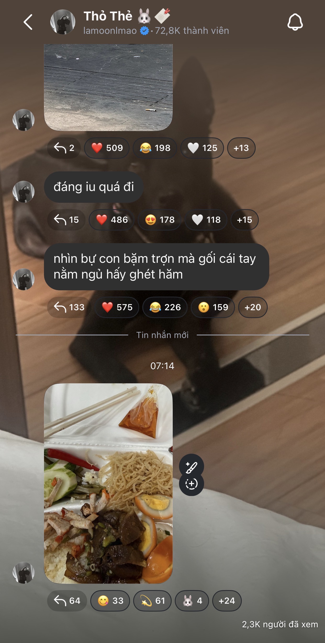 Lamoon cập nhật hoạt động thường ngày trong broadcast hơn 72 nghìn thành viên