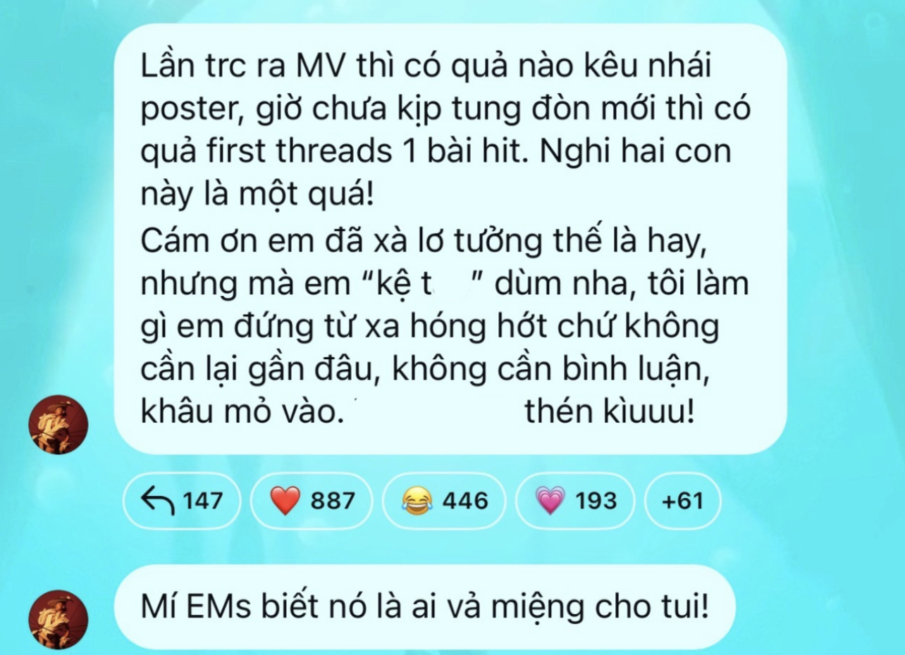 Bùi Lan Hương bày tỏ bức xúc với fan trên kênh broadcast riêng 