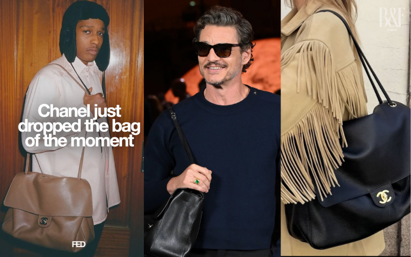 Dù mới được mở bán cách đây ít lâu nhưng nhiều seller đã xác nhận chiếc túi Chanel Maxi Flap này cực kì khó mua. Giá của nó trên thị trường second hand hiện đang khoảng 13-15 nghìn USD (325 - 375 triệu đồng). Ảnh: Fed