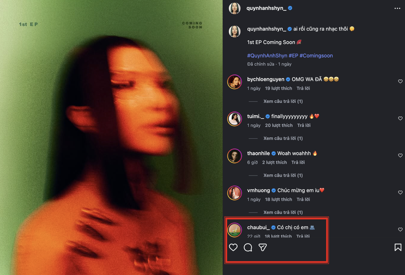 Quỳnh Anh Shyn thông báo: 