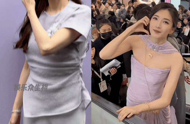 Người đẹp được nhận xét xuống sắc, với gương mặt xuất hiện dấu hiệu lão hóa, mệt mỏi. Thời điểm trước khi sinh con, Giang Sơ Ảnh có thần thái tươi tắn, tràn đầy sức sống kể cả trong khoảnh khắc cam thường (ảnh phải). Ảnh: X.