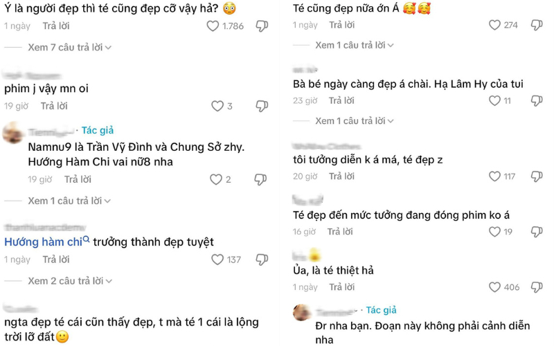 Hướng Hàm Chi ngã nhưng cộng đồng mạng ai cũng khen đẹp.