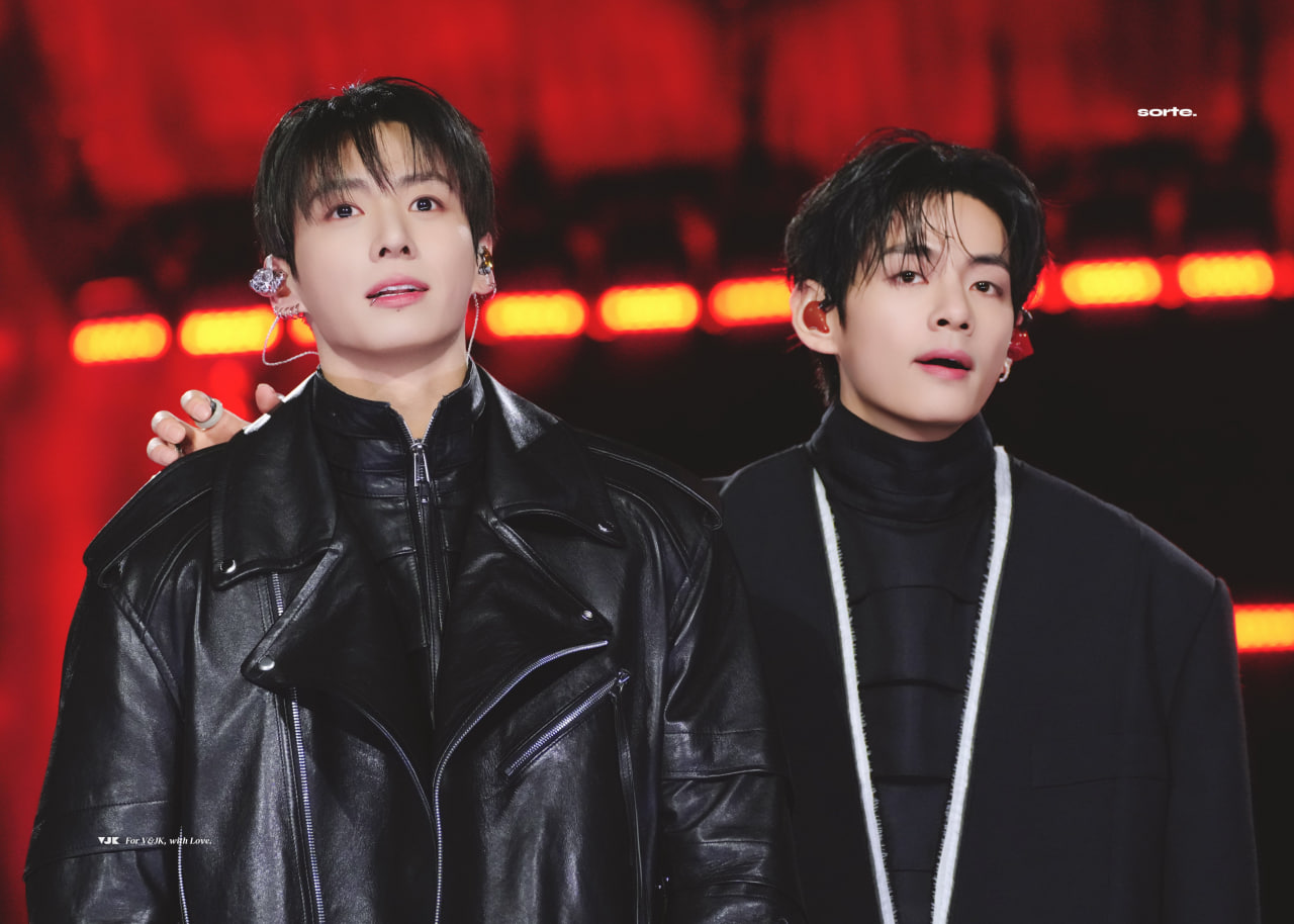 V và Jungkook thường xuyên được nhận xét có nhiều điểm tương đồng ngoại hình (Ảnh:X)