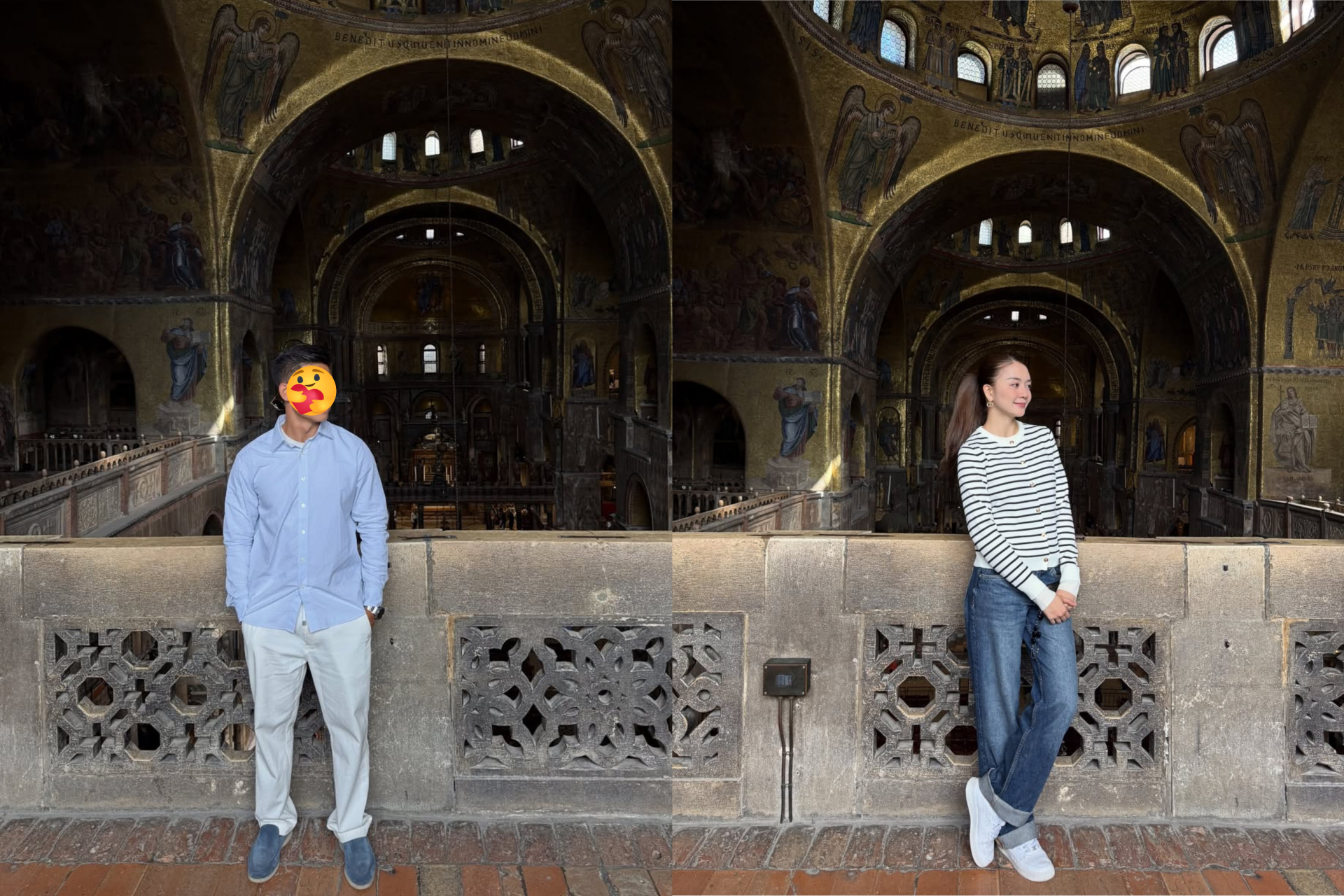 Không chỉ check-in chung địa điểm mà thời gian đăng tải của cả hai cũng y đúc nhau, từ đó dân tình chắc chắn đây là người đồng hành cùng Thiều Bảo Trang trong chuyến đi châu Âu năm ngoái 