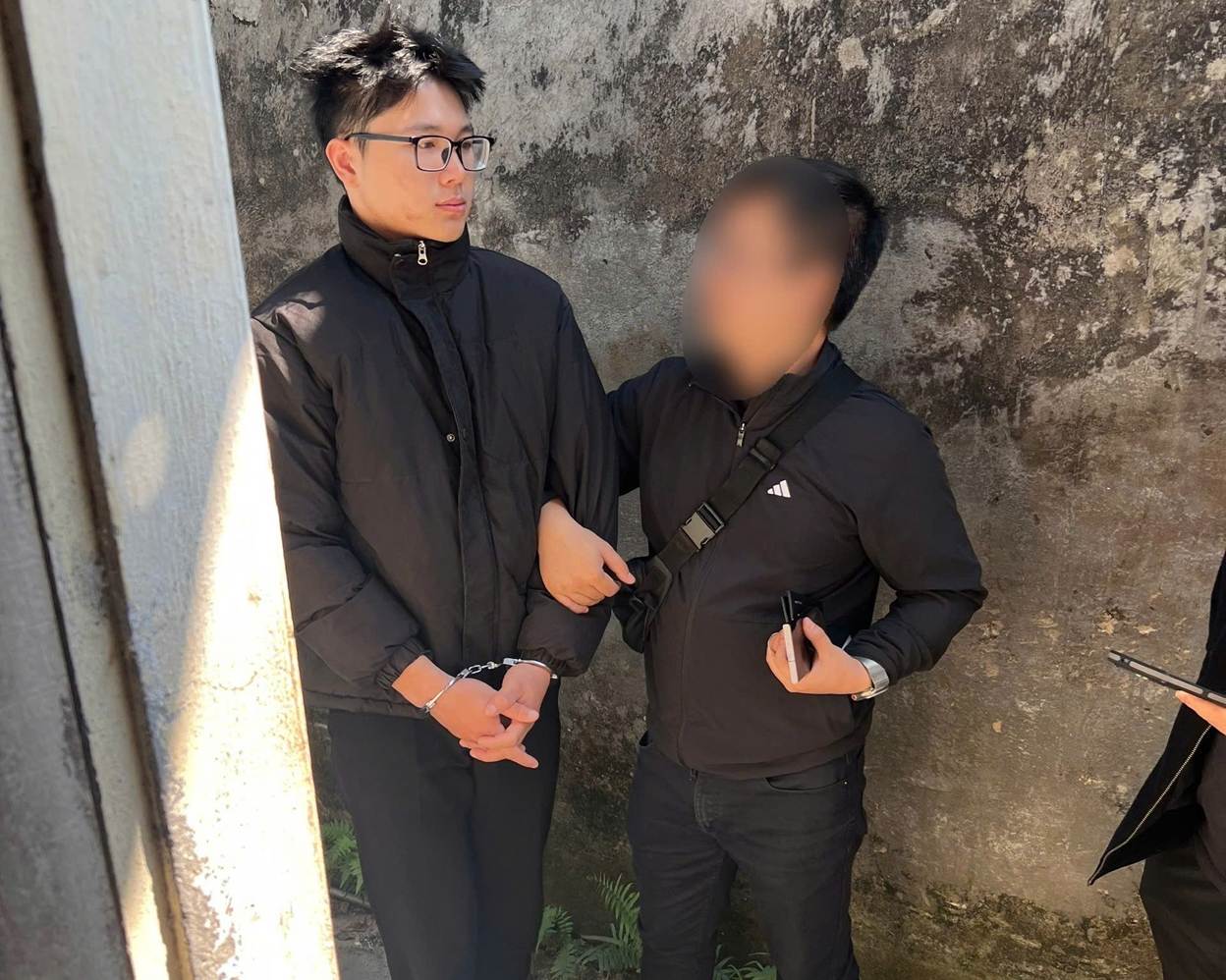 Đối tượng Nguyễn Duy Khánh tại hiện trường