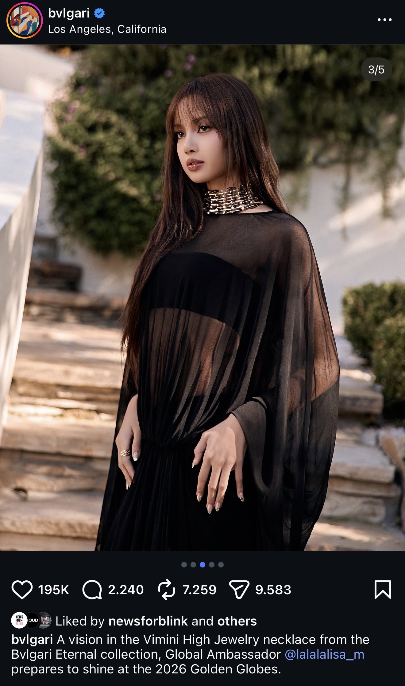 Với các ngôi sao từ Hàn Quốc, hiện tại chỉ Lisa đang được xếp trong hàng ngũ Đại sứ toàn cầu (Ảnh chụp màn hình).