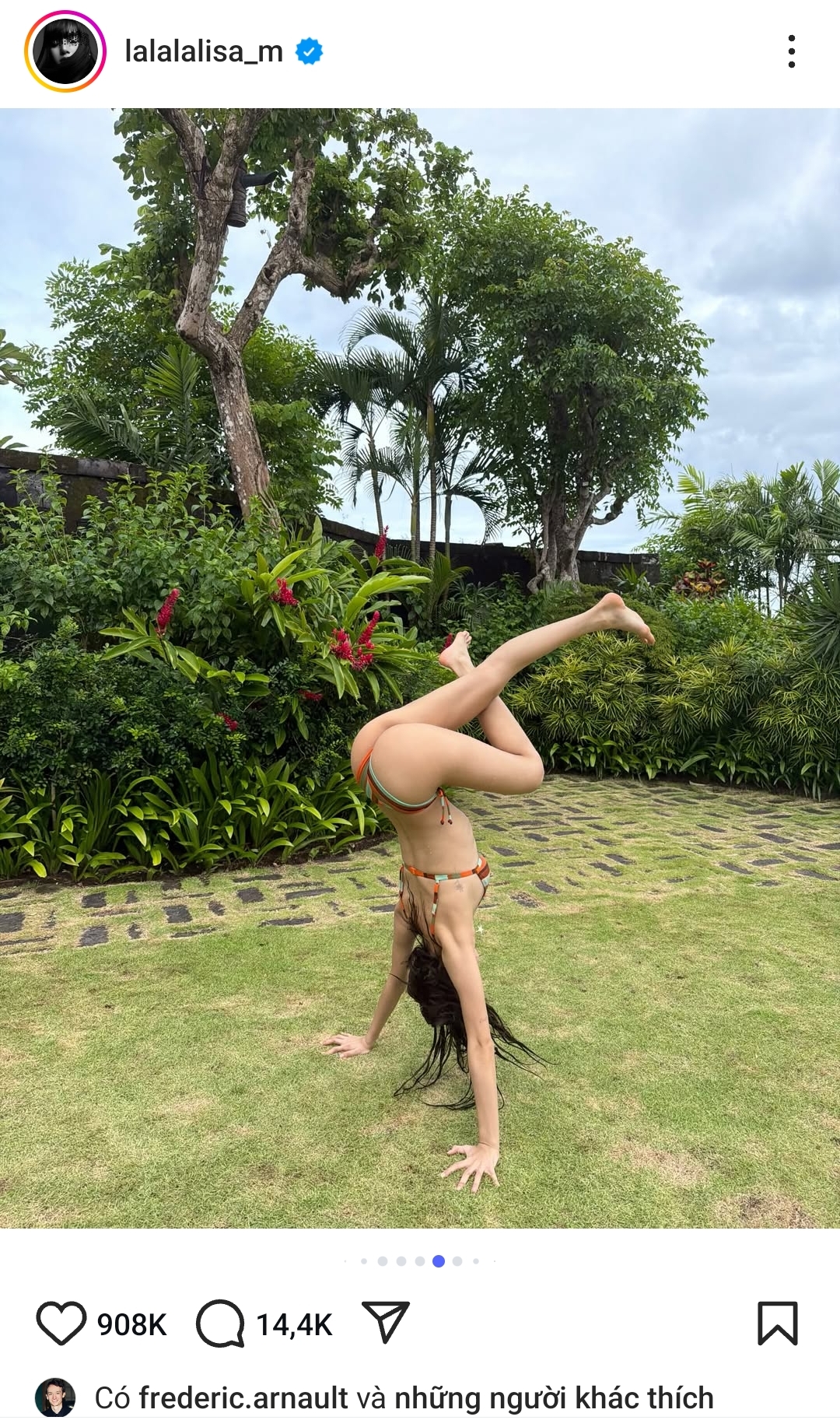 Frédéric Arnault vừa nhấn like bài đăng mừng sinh nhật của Lisa. Ảnh: X