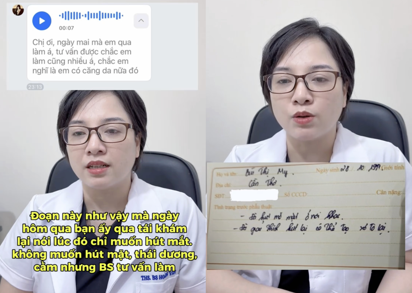 Động thái kể rõ toàn bộ quá trình, kèm dữ liệu logic của bác sĩ Vân chỉ ít ngày trước từng khiến công chúng 