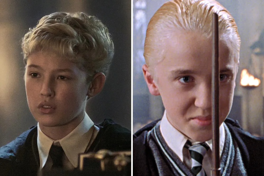 Lox Pratt thủ vai Draco Malfoy trong series phim truyền hình Harry Potter. Ảnh: X