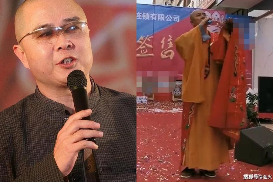 Từ Thiếu Hoa đi hát tại hội chợ (Ảnh: Sohu).