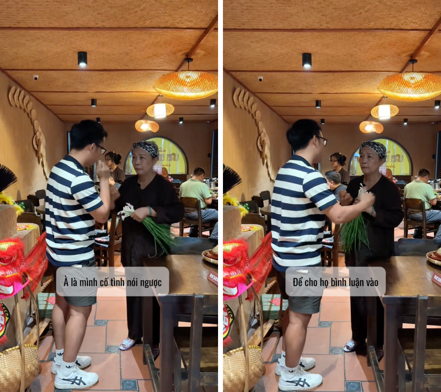 Nam thanh niên hướng dẫn người phụ nữ này cố tình nói ngược để thu hút nhiều bình luận