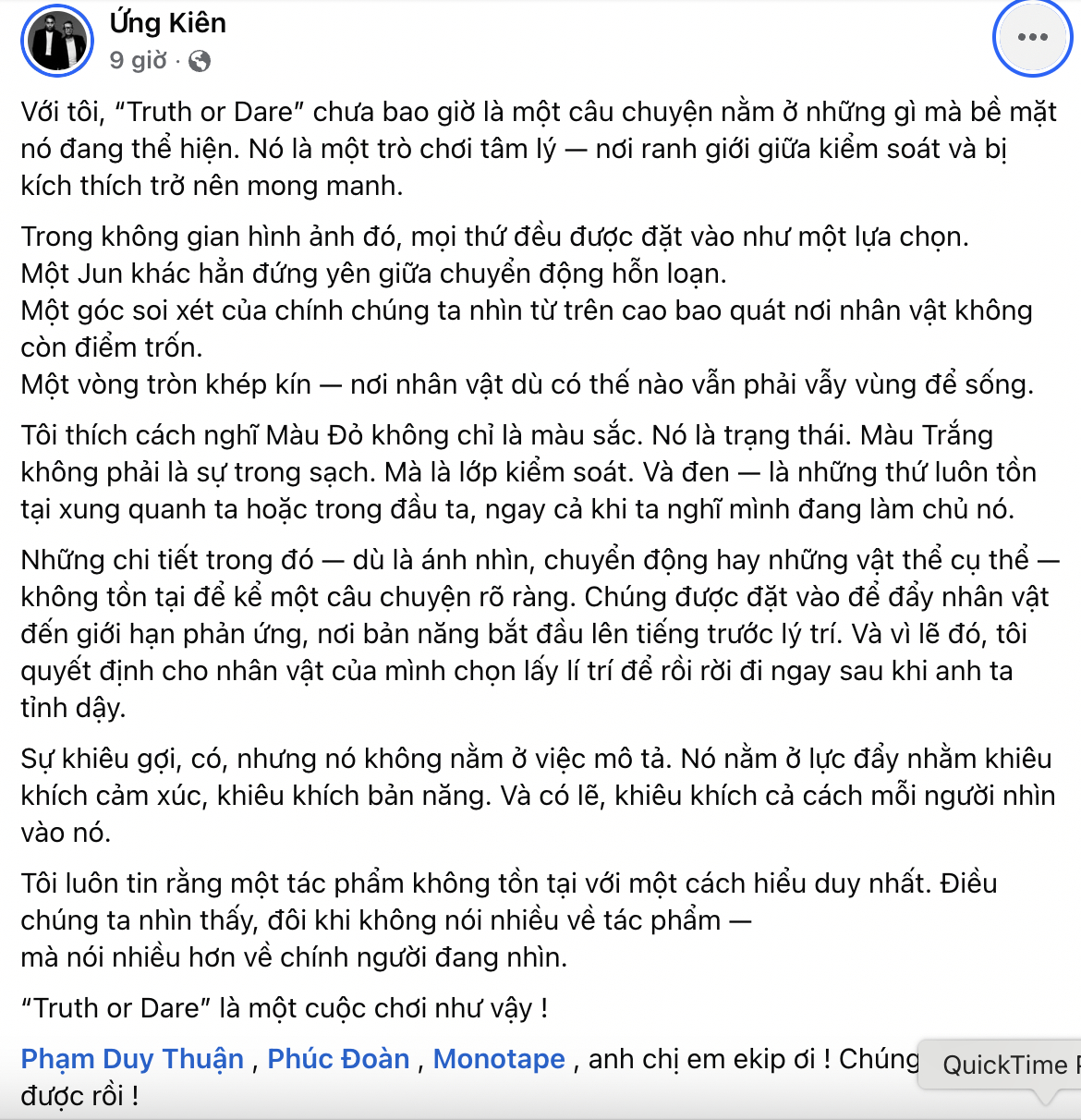 Kiên Ứng đã nhanh chóng sửa lỗi sai chính tả tên MV