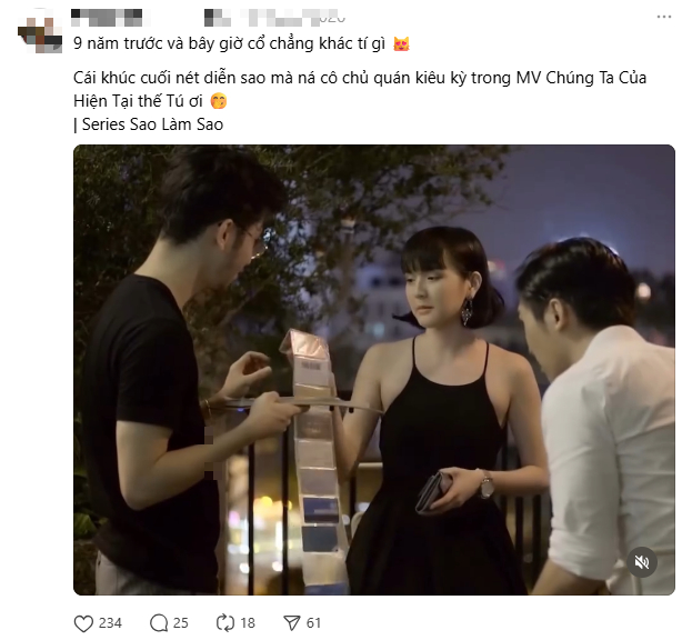 Nhiều fanpage chia sẻ lại clip từ 10 năm trước của cô nàng. Ảnh chụp màn hình.