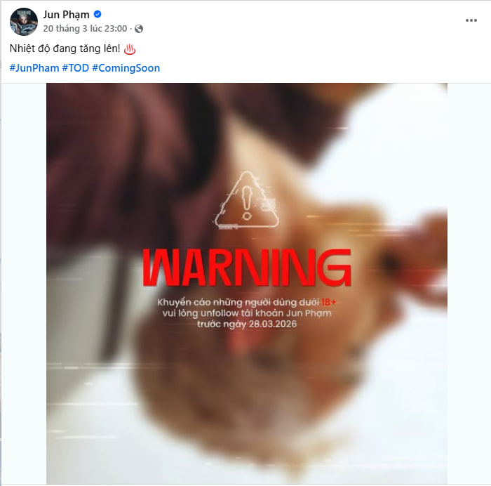 Động thái cảnh báo duy nhất từ nam ca sĩ là các bài đăng trên tài khoản mạng xã hội vào thời điểm một tuần trước khi MV ra mắt (Ảnh cap màn hình)