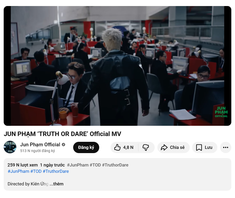 MV Truth Or Dare được đăng tải mà không có bất kỳ hình thức dán nhãn độ tuổi hay cảnh báo nào (Ảnh cap màn hình)