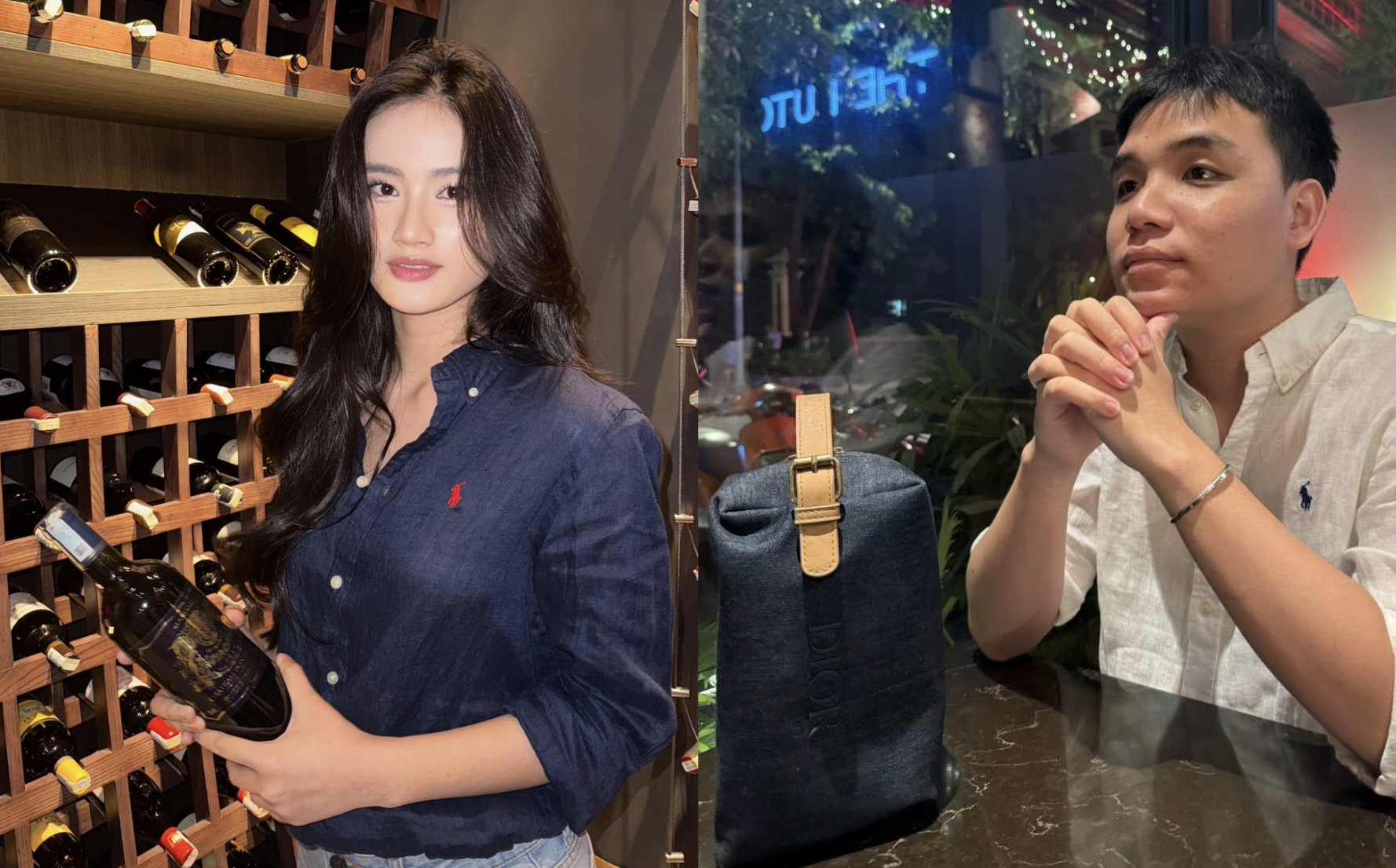 Có lúc dù không chung khung hình, dân tình vẫn phát hiện cặp đôi thể hiện tình cảm qua việc mặc những chiếc áo đôi hàng hiệu (Ảnh IGNV).