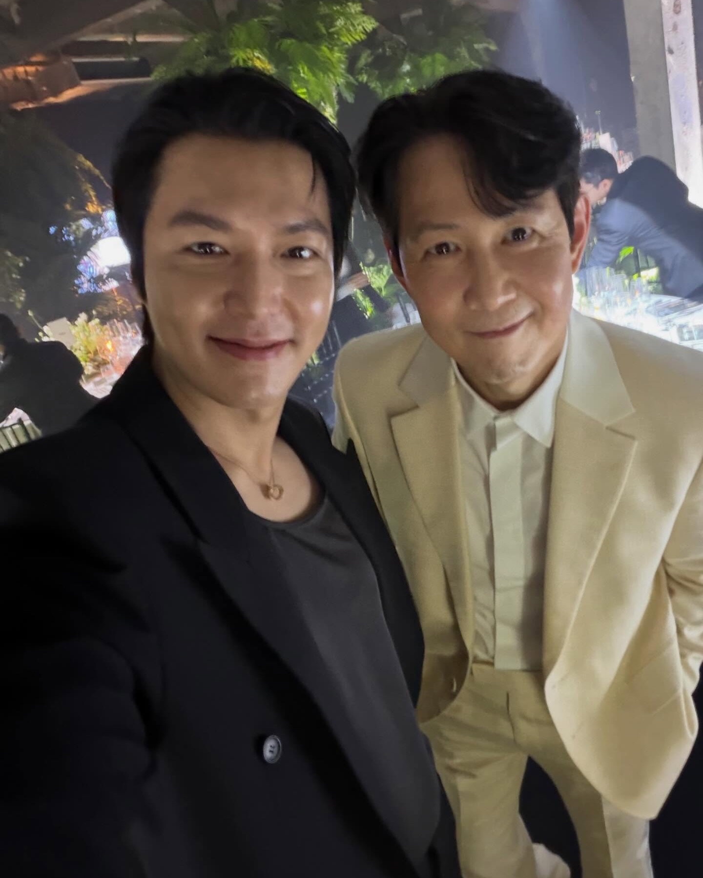 Lee Min Ho và tài tử Lee Jung Jae (Ảnh Instagram).