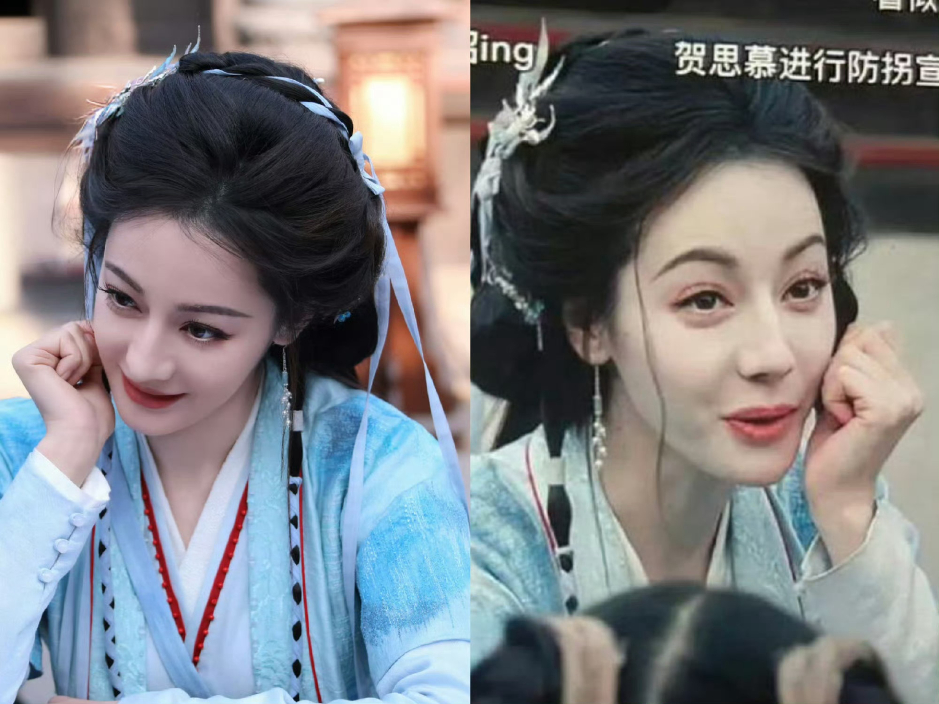 Hình ảnh thật của Địch Lệ Nhiệt Ba khi lên phim lộ rõ dấu vết tuổi tác