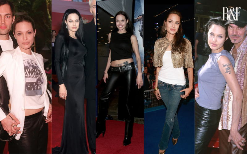 Phong cách phóng khoáng, gợi cảm của Angelina Jolie đầu thập niên 2000. Ảnh: Instyle.