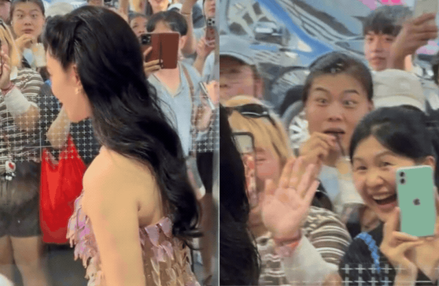 Fan nữ đứng hình, trợn tròn mắt kinh ngạc với vẻ đẹp của Phạm Băng Băng. Ảnh: Xiaohongshu. 