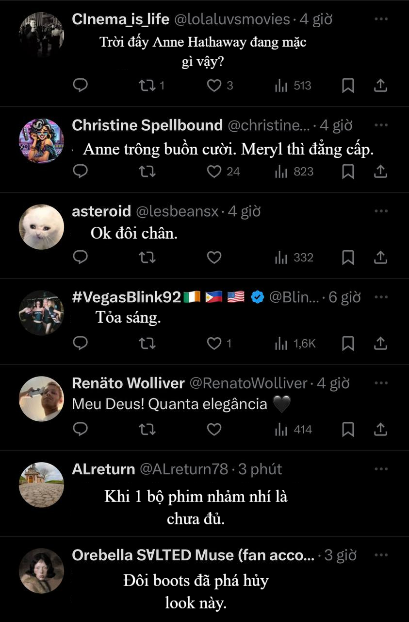 Netizen khó cảm được bộ cánh lần này của Anne Hathaway.