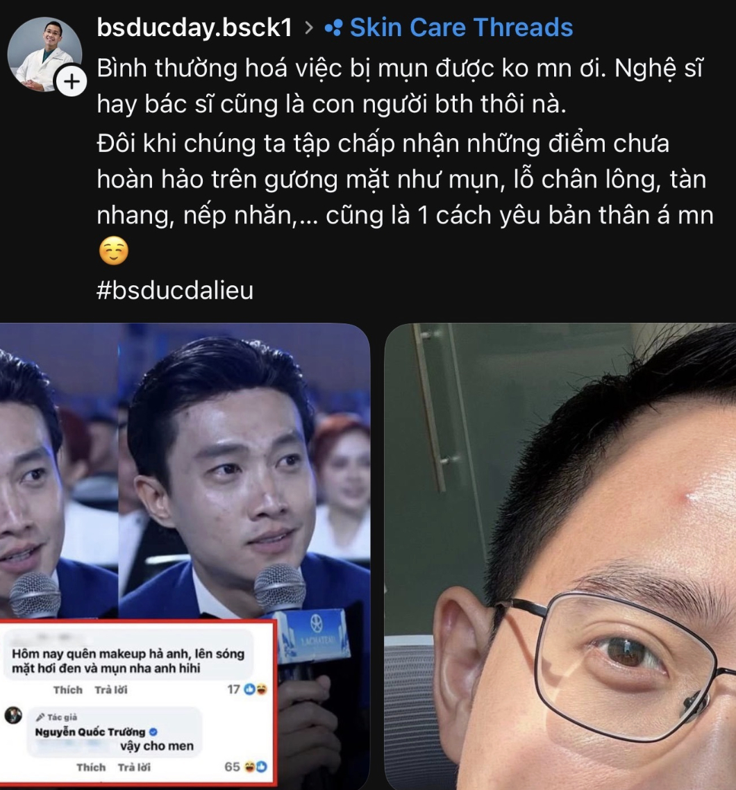 Bác sĩ da liễu nổi tiếng trên MXH chia sẻ quan điểm về tình huống của Quốc Trường (Ảnh chụp màn hình).
