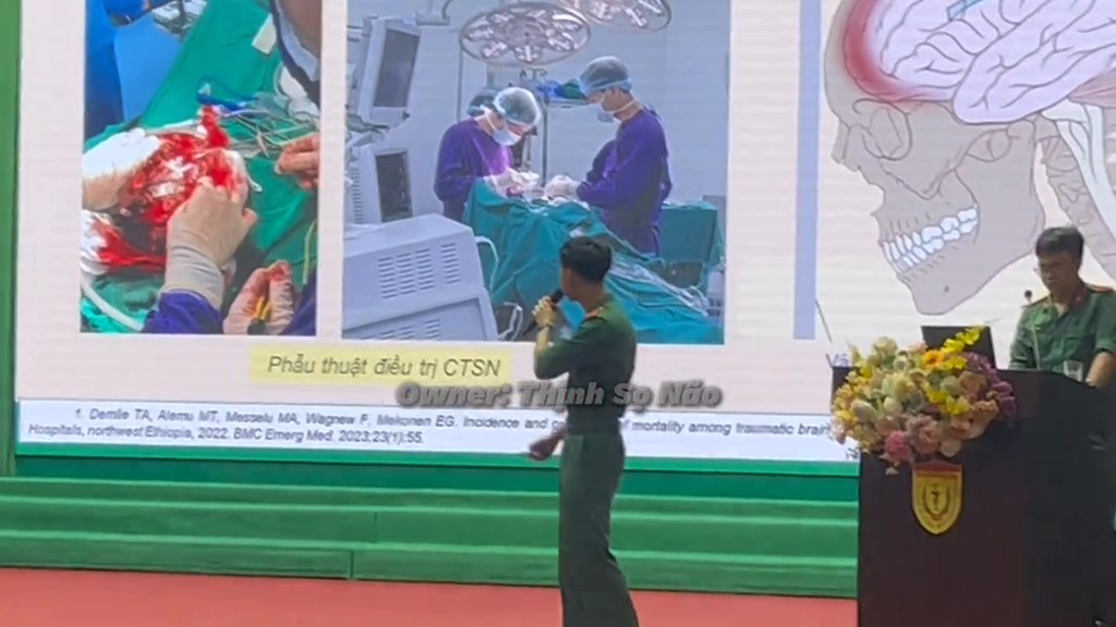 Trung uý Thịnh trong quá trình nghiên cứu, học tập tại Học viện Quân y