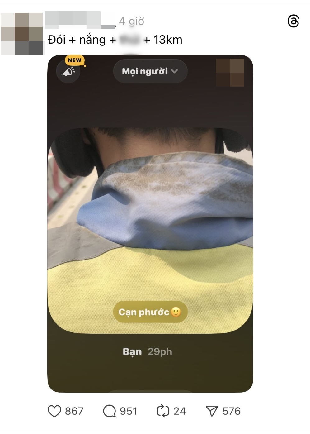 Bài đăng của cô gái trên Threads nhận về nhiều tranh cãi