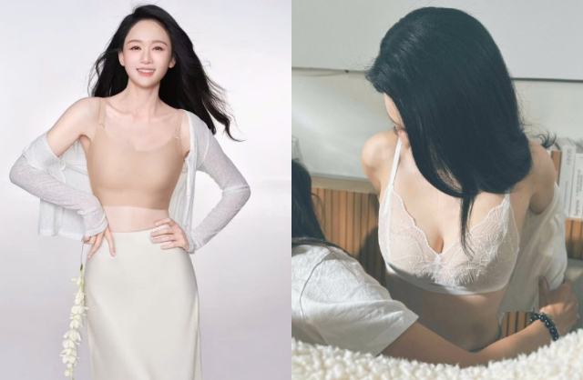 Trần Kiều Ân diện nội y gợi cảm, khoe vóc dáng thon thả, vòng eo săn chắc không chút mỡ thừa. Nhiều dân mạng cho rằng diễn viên chỉ như gái mới đôi mươi. Ảnh: Sina. 