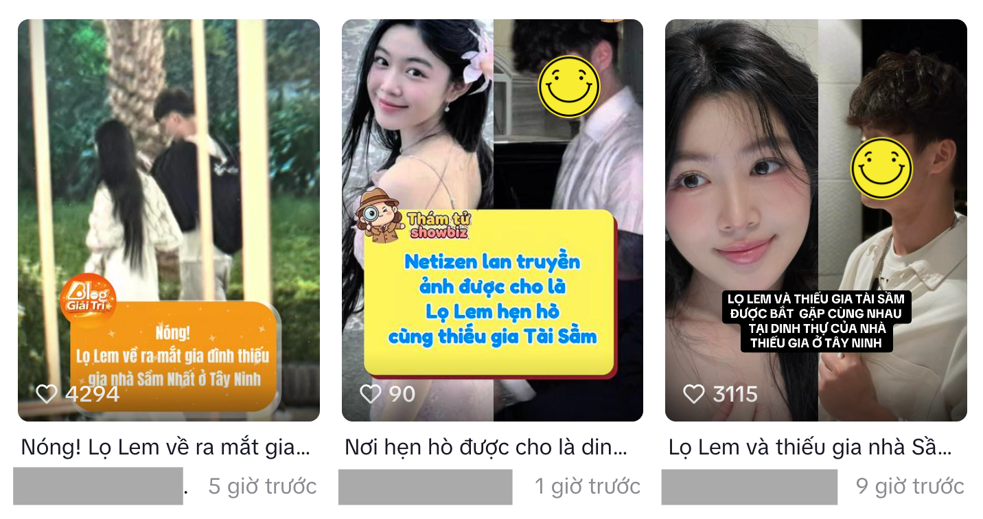 Nhiều tài khoản đã đăng tải lại khoảnh khắc với nội dung “Lọ Lem về ra mắt nhà thiếu gia Sầm Nhất ở Tây Ninh” (Ảnh chụp màn hình)