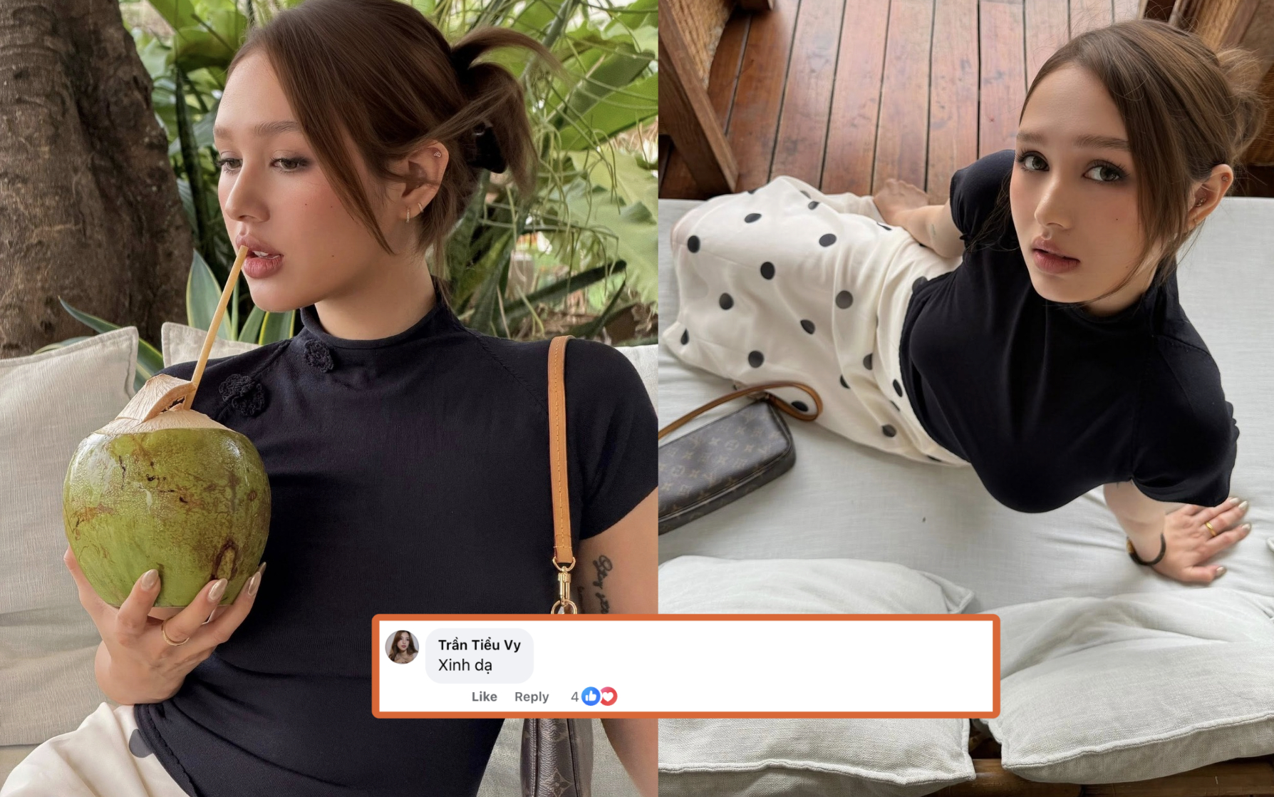 Loạt ảnh đời thường của Xoài Non với tone da ngăm vừa tạo nên cuộc thảo luận lớn trên MXH (Ảnh FBNV).