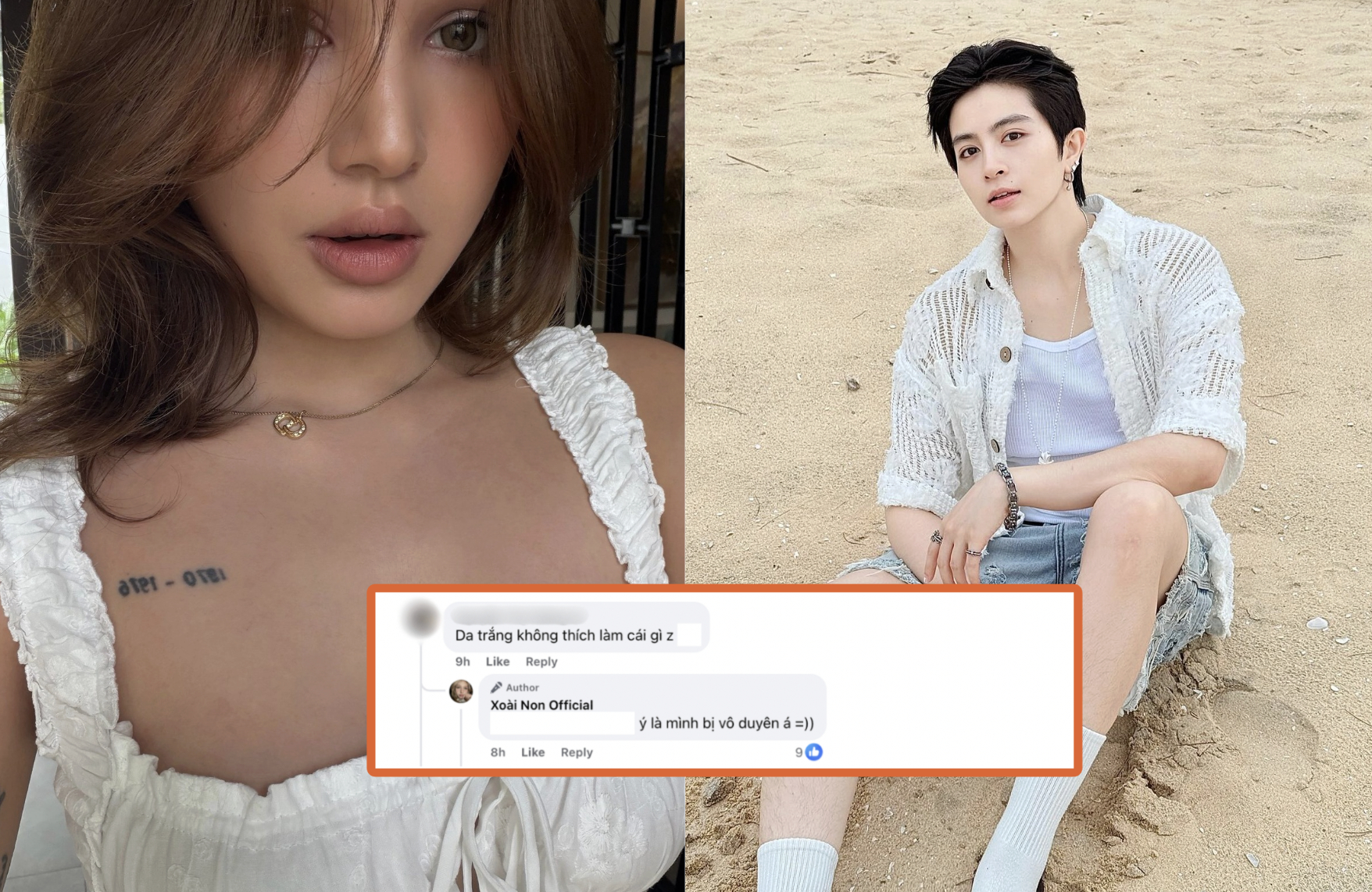 Gil Lê lẫn Xoài Non cho rằng màu da nâu giúp họ thoải mái hơn trong các sinh hoạt, vận động thể chất ngoài trời (Ảnh FBNV).