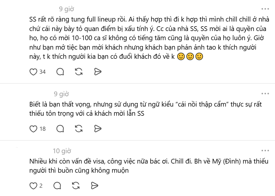 Line-up concert tại Mỹ của SpaceSpeakers bị chê “mất chất”