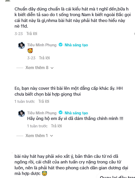 Nhiều nhận xét giọng hát của Tiêu Minh Phụng vô cùng phù hợp với giai điệu của Đẹp Mã (Ảnh cap màn hình)