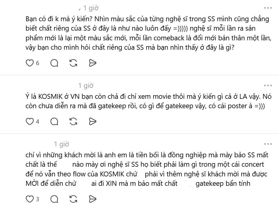 Các khán giả chỉ ra các yếu tố như tối ưu khả năng bán vé hay việc các khách mời đều là những đồng nghiệp thân thiết với những cái tên trong tổ đội là điều hoàn toàn hợp lí (Ảnh cap màn hình)