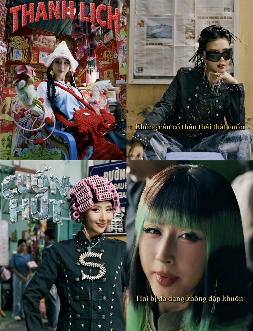 Một vài tạo hình của cô nàng trong MV mới (Ảnh chụp màn hình).